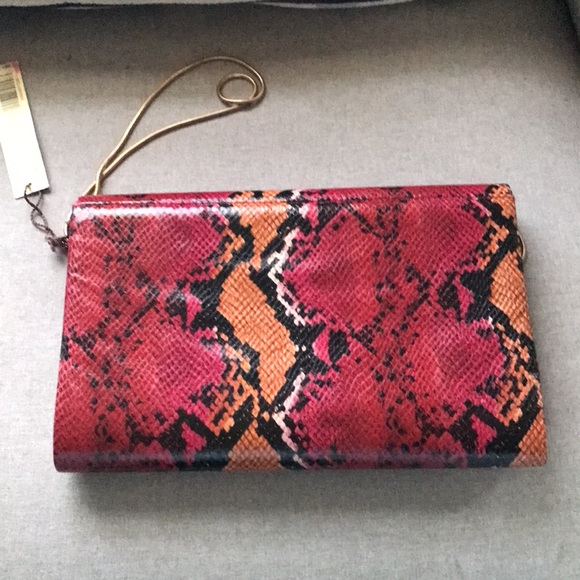 KATE LANDRY python bag oxblood snake print faux leather NWT - Picture 9 of 9